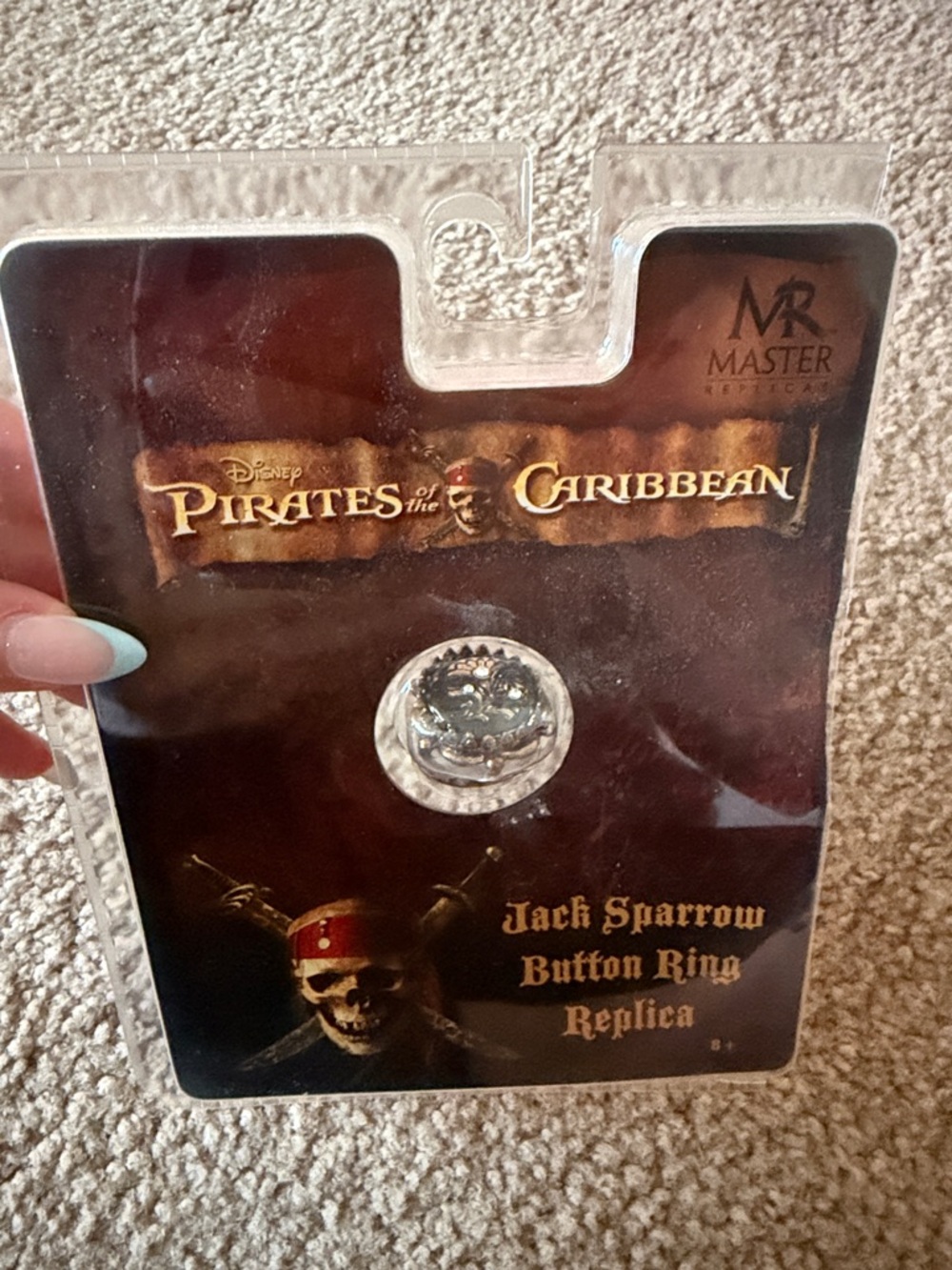 Disney Pirates of the Caribbean Jack Sparrow Button Ring Replica